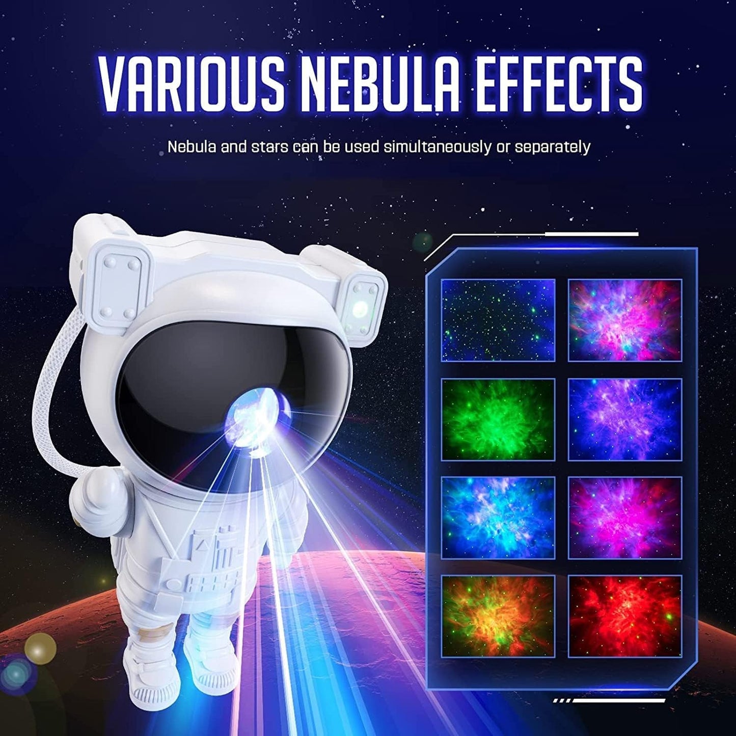 Astronaut Galaxy Projector - Galaxy Light Projector for Bedroom | Astronaut Projector Light | Space Projector Light for Bedroom | Galaxy lamp Light | Astronaut Light | Star Projector Night Light GenzVybs